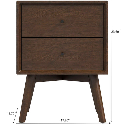Caroline - Mid-Century Modern Style Night Stand 2 Drawer