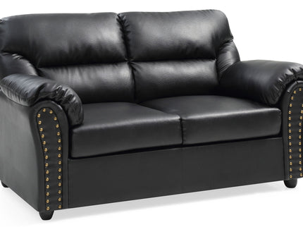 Padded Love Seat For Modern Living - Black