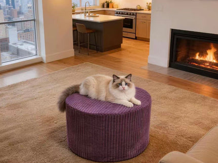 Full Compressed Ottoman - Purple