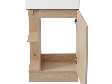 Modern Bathroom Vanity With Sink And 2 Tier Shelf