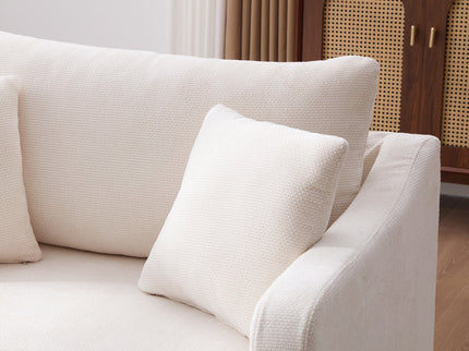 Farmhouse Accent Chair With 2 Bolster Pillows