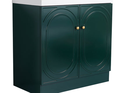 Contemporary Freestanding Bathroom Vanity With Resin Sink & Soft-Close Cabinet Doors