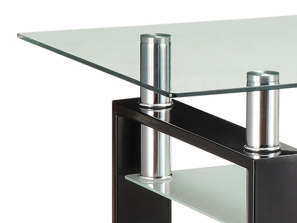 Moriah - 1 Shelf Rectangular Coffee Table - Black