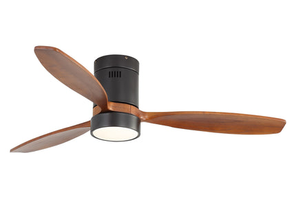 52" Reversible Ceiling Fan With Dimmable Light And Remote Control, DC Motor, Memory Function - Matte Black