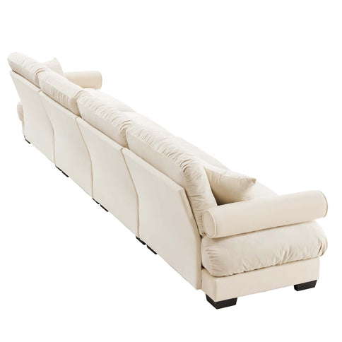 Super Comfort Oversized Modular Sectional Sofa, Deep Seat Convertible L Shaped Couch