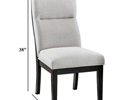2 Tone Chairs With Tapered Legs (Set of 2) - Beige / Black / Black