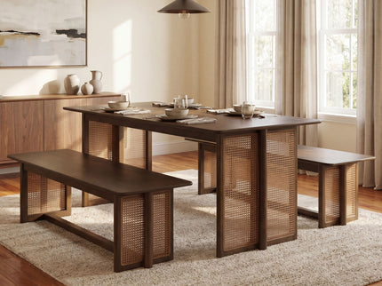 Dining Set, 1 Table & 2 Benches