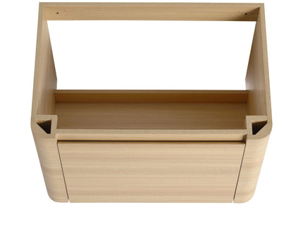 Wall Mounted Bathroom Vanity With Sink, Storage Shelves & Soft Close Door