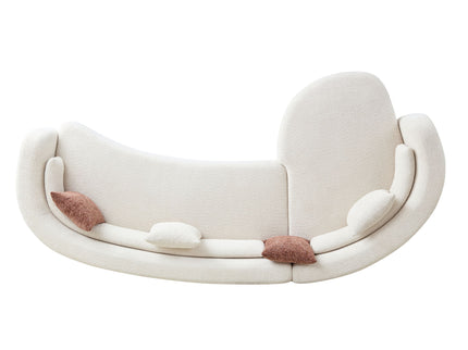 Curved Sectional Sofa, L - Shape Modular Chaise