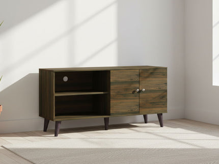 Amidon - TV Stand, With 2 Storage Shelves And 1 Cabinet