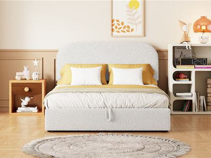 Upholstered Platform Bed With Hydraulic Storage System