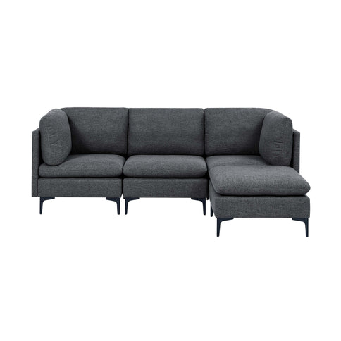 Upholstered Modular Sectional & Tall Legs