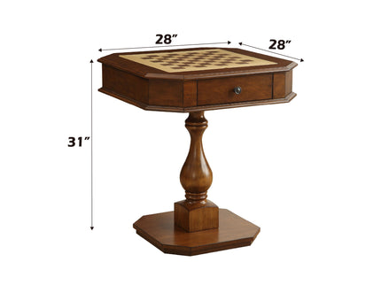 Bishop - Reversible Chess Checker Game Table With Game Tray (Chess Fingures Not Included)