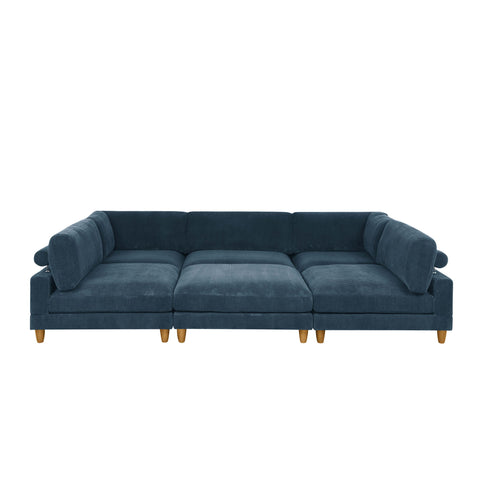 Modern Modular Sectional With Adjustable Back Support