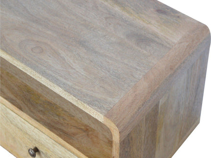 Solid Wood Curved Media Unit