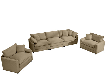 Elegant Oversized Sectional Sofa Set With Deep Seats And Flexible Layout