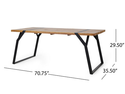 Zora - Dining Table Industrial & Iron Table - Black