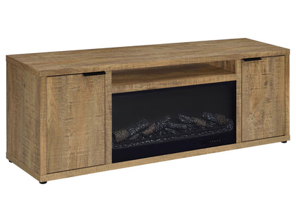 Lodi - 2 Door Fireplace TV Stand - Mango Color