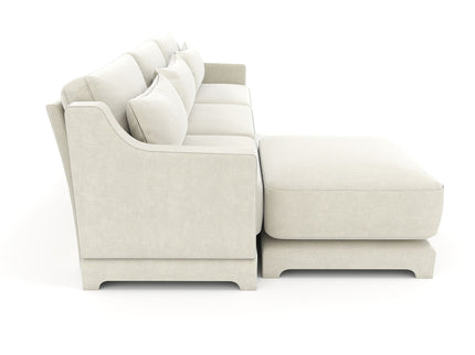 Stylish Sofa With Ottoman And Lumbar Pillows, Ergonomic Design