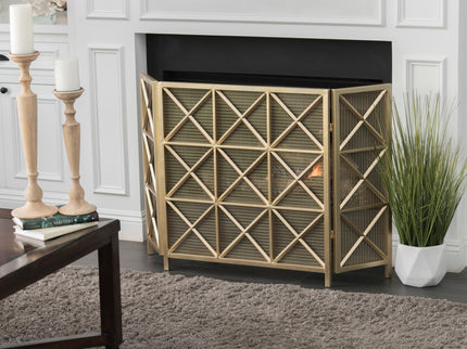 Margaret - 3 Panel Fireplace Screen Iron