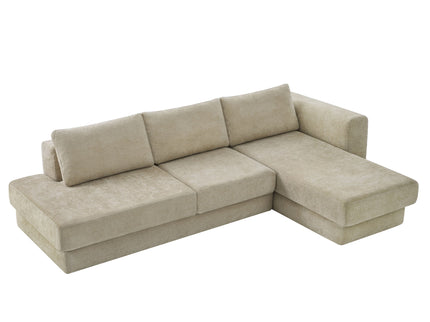 L-Shaped Modular Sofa With Double Layer Cushion