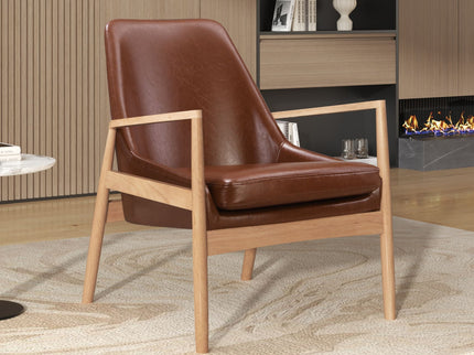 Mid-Century Modern Accent Armchair With High Back
