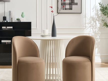360 Degree Swivel Armless Dining Barrel Chair