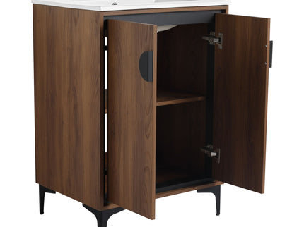 Modern Bathroom Vanity With Top Sink, Engineered Wood Storage Cabinet