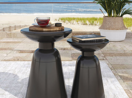 Serenita - Outdoor Side Tables With Flared Design (Set of 2)