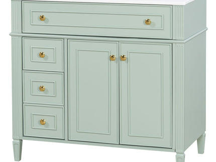 Bathroom Vanity With Sink, 3 Drawers & 2 Doors