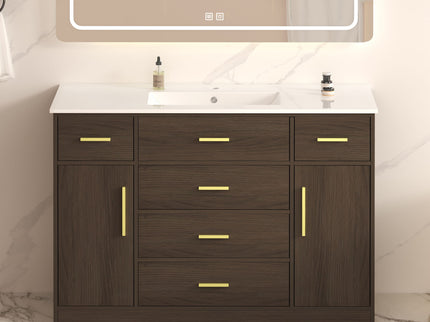 Bathroom Vanity With Abundant Storage 2 Soft Close Doors And 6 Drawers