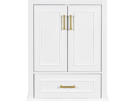 Bathroom Vanity With Sink, 1 Divided Drawer And 2 Soft Close Doors With Double Shelf