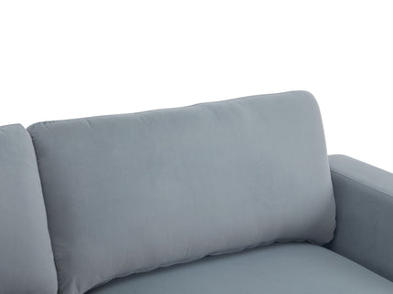 Modern Square Arm Sofa With Soft Fabric Upholstery, Deep Cushions