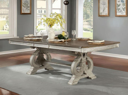 Rustic Dining Set With Table And Upholstered Chairs