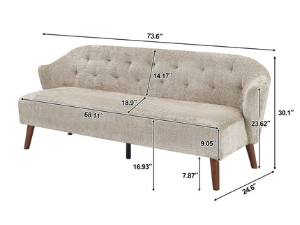 3 Seater Tufted Upholstered Couch Comfy Living Room Sofa