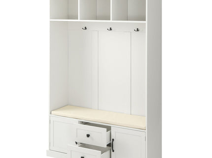Hall Tree With 3 Hooks, Coat Hanger, Entryway Bench, Storage Bench, 3 In 1 Design