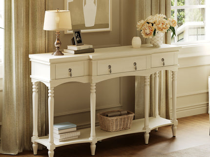 Retro Console Table With 3 Soft Close Drawers