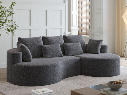Curved Oversized Sectional Sofa With Extra Deep Seat