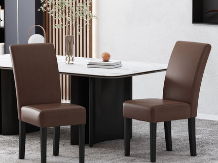 Contemporary Dining Chair With Rubberwood Legs (Set of 2)