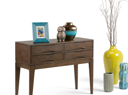 Harper - Hallway Console Table - Walnut Brown