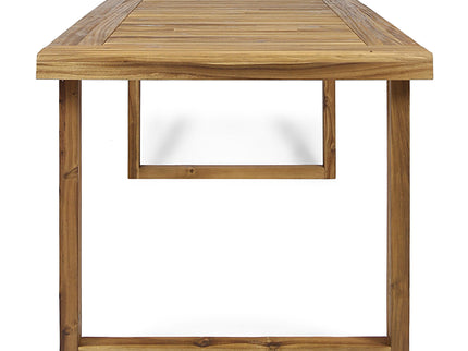 Outdoor Acacia Wood Dining Table, Sandblast Finish