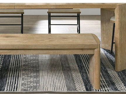 Upholstered Bench For Dining Room - Oak