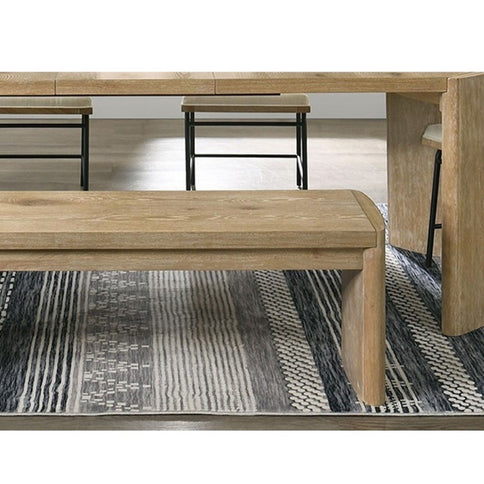 Upholstered Bench For Dining Room - Oak