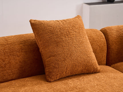 4 Seater Sofa With Fabric, 30D, 60 Hardness Full Sponge, 4 Pillow For Living Room, Home Furniture Sleeper Sectional Sofa For Apartment