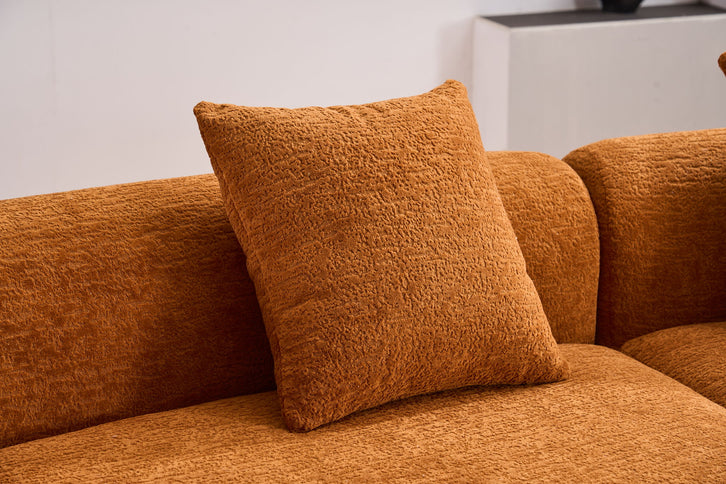 4 Seater Sofa With Fabric, 30D, 60 Hardness Full Sponge, 4 Pillow For Living Room, Home Furniture Sleeper Sectional Sofa For Apartment
