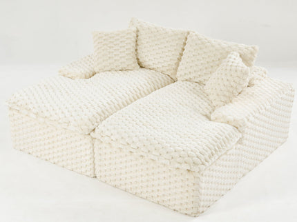 Double Chaise Lounge With Full Compressed Sponge