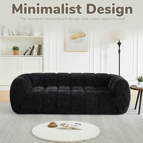 Modern Sofa With Piano Key Backrest