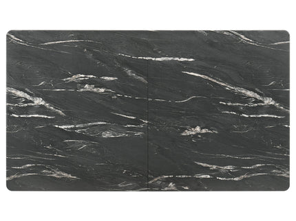 Bellingham - Dining Table With Self Storing Extension Leaf - Black Marble-Look Sintered Stone