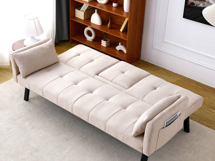 Sofa Bed With Foldable Design And Cup Holder