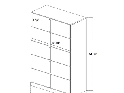 Lauryn - 5 Drawer Bedroom Chest - Gloss White
